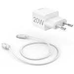 rýchla USB nabíjačka USB-C PD/QC 20 W, kábel USB-C 1 m