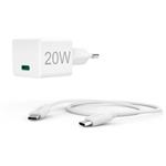 rýchla USB nabíjačka USB-C PD/QC 20 W, kábel USB-C 1 m