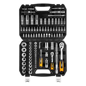 Sada nástrčných kľúčov, 08-665, račne, nástrčné hlavice, skrutkovacie bity, z chróm-vanadiovej ocele, Neo Tools