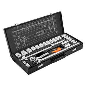 Sada nástrčných kľúčov, 08-674, šesťhranné predĺžené nástrčné hlavice, z chróm-vanadiovej ocele, NEO TOOLS