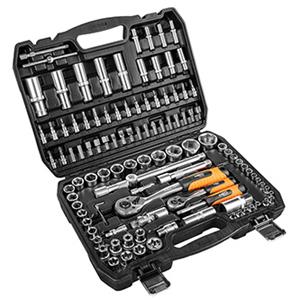 Sada nástrčných kľúčov, 10-212, 108 ks, veľkosť 1/4 a 1/2, kufrík,, NEO TOOLS