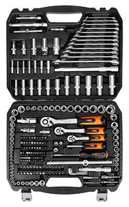 Sada nástrčných kľúčov, 10-220, 220 ks, veľkosť 1/4, 1/2, 3/8, kufrík, NEO TOOLS