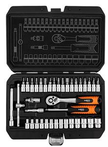 Sada nástrčných kľúčov, 10-232, 38 ks, veľkosť 1/4, kufrík,, NEO TOOLS