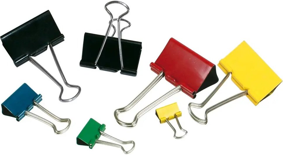 Sakota klipy na dokumenty, 41mm, 12ks, farebné