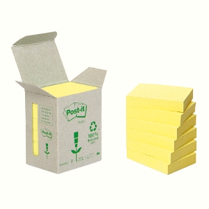 Samolepiaci bloček 3M Post-it recyklovaný 38x51 žltý