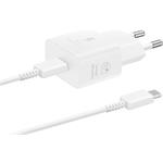 Samsung cestovná nabíjačka USB-C 25W, s káblom v balení, biela