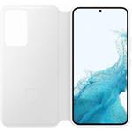 Samsung Clear View flipové puzdro pre Galaxy S22, biele