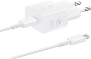 Samsung EP-T2510EWE + EP-DN980BWE, USB-C nabíjačka, 25W, cestovná, biela, bulk balenie