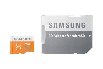 Samsung EVO microSDHC 8GB class 10 + adaptér