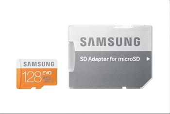 Samsung EVO microSDXC 128GB + adaptér