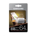 Samsung EVO microSDXC 64GB + adaptér