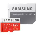 Samsung EVO Plus Micro SDXC, 512 GB + SD adaptér