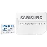 Samsung EVO Plus micro SDXC, 512GB + SD adaptér, (rozbalené)