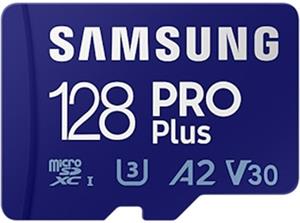 Samsung PRO Plus micro SDXC, 128GB + SD adaptér