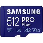 Samsung Pro PLUS micro SDXC, 512GB + USB adaptér