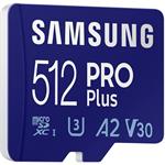 Samsung Pro PLUS micro SDXC, 512GB + USB adaptér