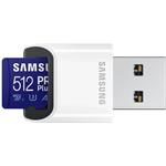 Samsung Pro PLUS micro SDXC, 512GB + USB adaptér