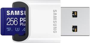 Samsung PRO Plus MicroSDXC, 256GB + USB adaptér