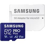 Samsung PRO Plus MicroSDXC, 512GB + SD adaptér