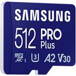 Samsung PRO Plus microSDXC, 512GB + SD adaptér, (rozbalené)