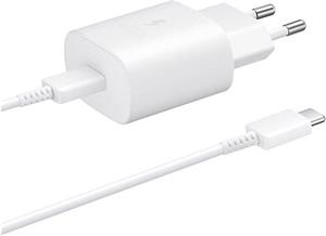 Samsung rýchlonabíjačka 25W, biela, s káblom v balení (bulk)