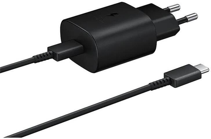 Samsung rýchlonabíjačka 25W, čierna, s káblom v balení (bulk)