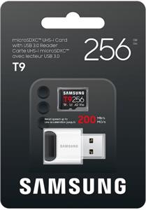 Samsung T9, microSDXC karta, 256 GB + USB Adaptér