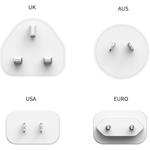 Sandberg 3v1 TravelCharger USB-C/A PD 65W, biela