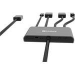 Sandberg All-In-1 adaptér USB-C/DP/miniDP na HDMI M/M, prepojovaci, 2,0m