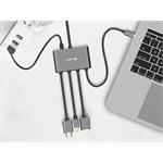 Sandberg All-In-1 adaptér USB-C/DP/miniDP na HDMI M/M, prepojovaci, 2,0m