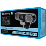 Sandberg All-in-1 webkamera QHD, čierna