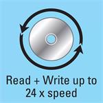 Sandberg externá mini DVD napaľovačka, USB 2.0, čierna