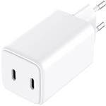 Sandberg GaN nabíjačka 2x USB-C, PD 65W, biela