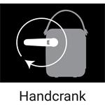 Sandberg Hand crank powerbanka 20 000mAh, núdzový ručný generátor, 20000 mAh, čierna