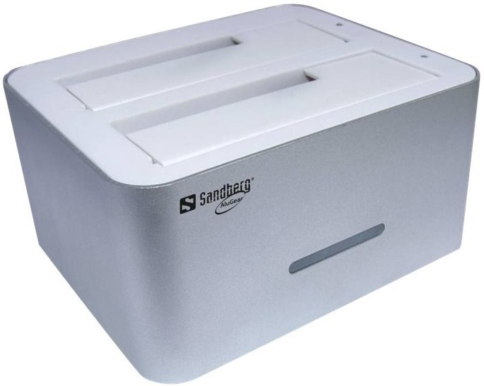 Sandberg HDD klonovacie stanice 2.5'' & 3.5'', USB 3.0, SATA, biela