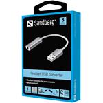Sandberg Headset USB converter, adaptér 3,5mm jack na USB