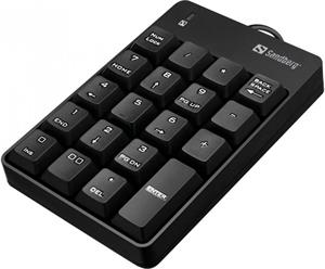 Sandberg numerická klávesnica, USB, černá