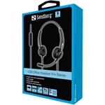 Sandberg PC slúchadlá USB Pro Stereo Headset s mikrofónom, čierne