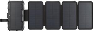 Sandberg Solar 5-Panel Powerbank 10 000 mAh, čierna