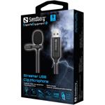 Sandberg streamovací USB mikrofón s klipom