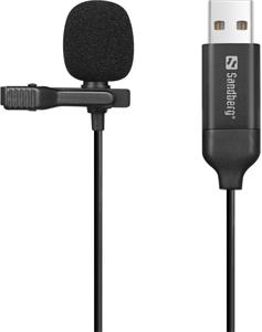 Sandberg streamovací USB mikrofón s klipom