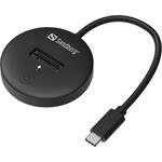 Sandberg USB 3.2 Dock pre M.2 SATA/NVMe SSD, čierna