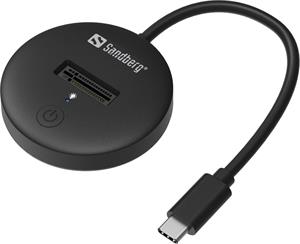 Sandberg USB 3.2 Dock pre M.2 SATA/NVMe SSD, čierna