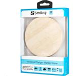 Sandberg Wireless Charger Marble Stone Beige 5W/7.5W/10W, bezdrátová nabíječka Qi