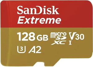 SanDisk Extreme microSDXC 128GB + adaptér, pre drony a akčné kamery