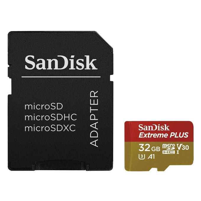 SanDisk Extreme Plus micro SDHC 32GB + adaptér
