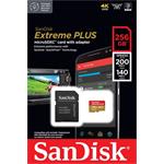 SanDisk Extreme PLUS microSDXC 256 GB + SD adaptér