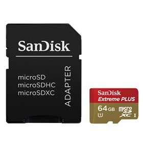 SanDisk Extreme Plus microSDXC 64GB UHS-I + adaptér