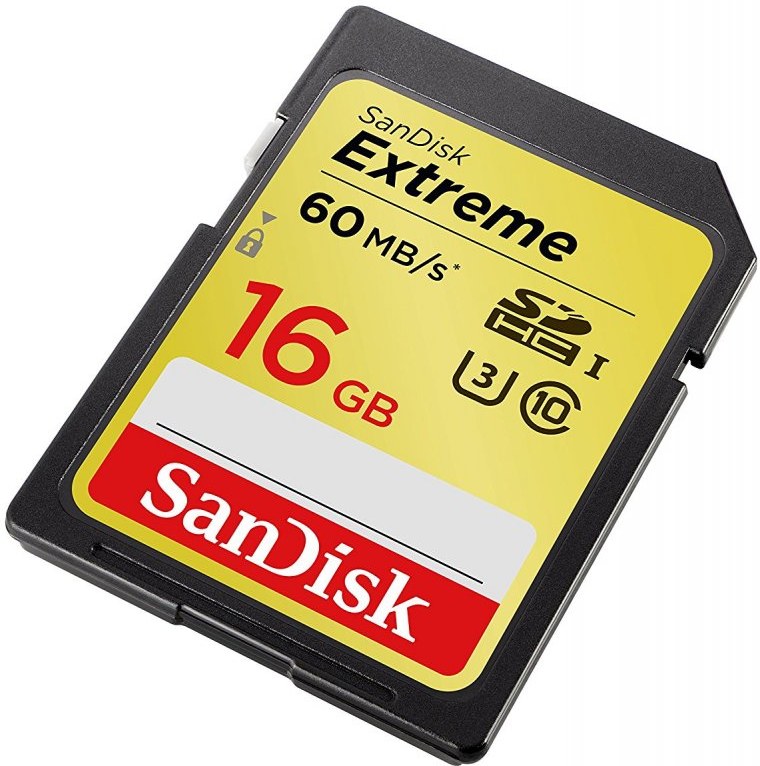 SanDisk Extreme SDHC 16GB 90MB/s Class 10 UHS-I U3