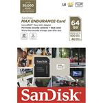 SanDisk MAX ENDURANCE microSDHC, 64 GB s adaptérom